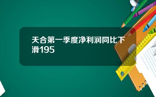 天合第一季度净利润同比下滑195