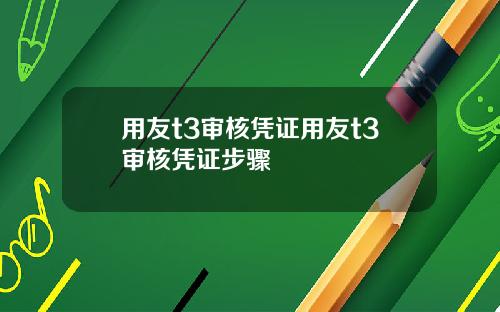 用友t3审核凭证用友t3审核凭证步骤