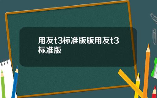 用友t3标准版版用友t3标准版