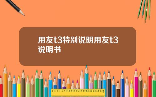 用友t3特别说明用友t3说明书