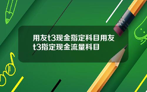 用友t3现金指定科目用友t3指定现金流量科目