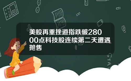 美股再重挫道指跌破28000点科技股连续第二天遭遇抛售