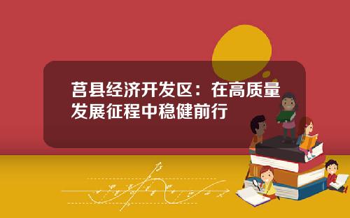 莒县经济开发区：在高质量发展征程中稳健前行