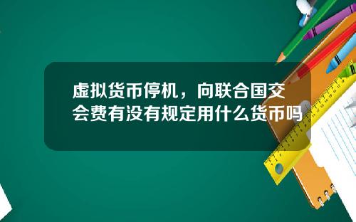 虚拟货币停机，向联合国交会费有没有规定用什么货币吗