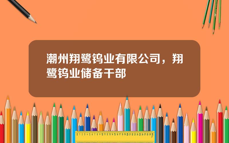 潮州翔鹭钨业有限公司，翔鹭钨业储备干部