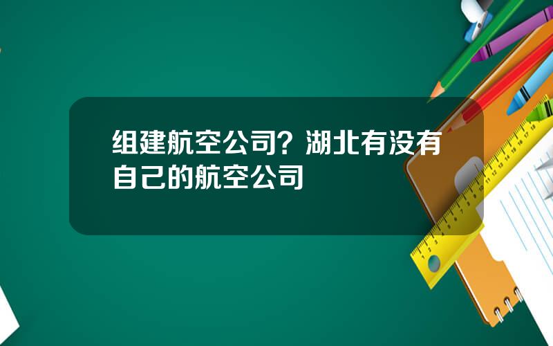 组建航空公司？湖北有没有自己的航空公司