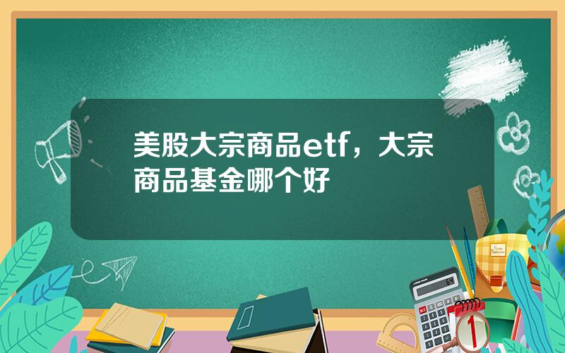 美股大宗商品etf，大宗商品基金哪个好