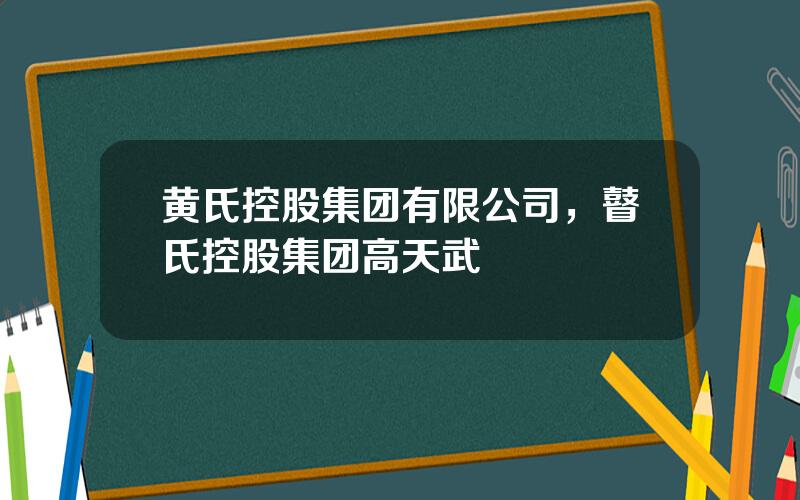 黄氏控股集团有限公司，瞽氏控股集团高天武